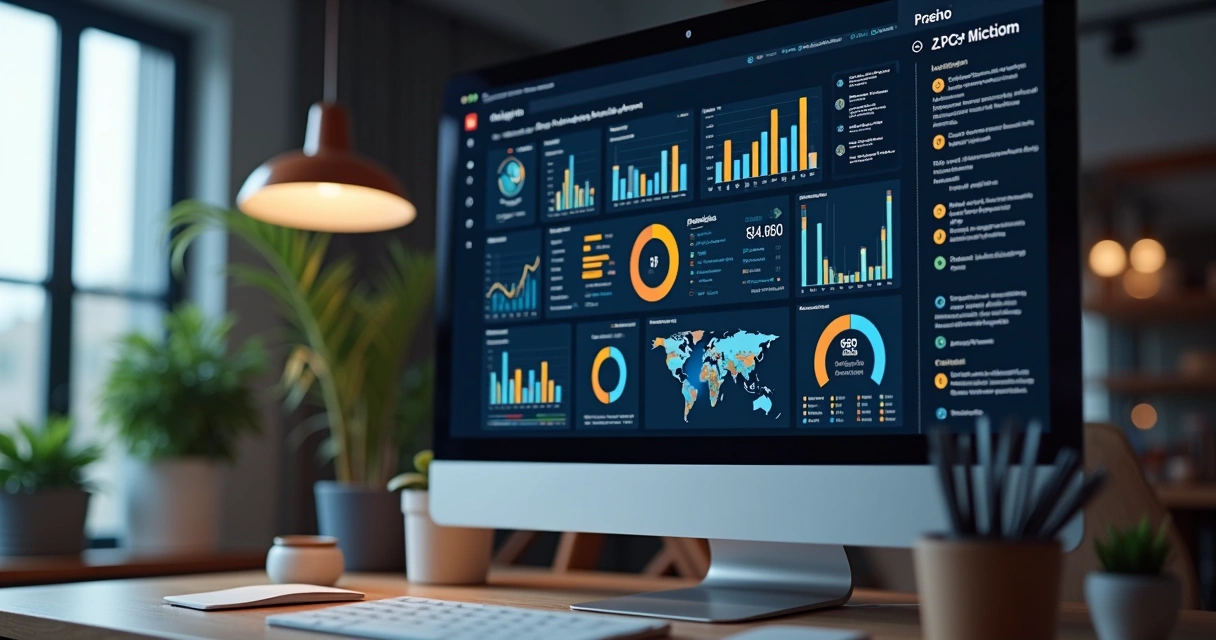 Tela de relatório de feedbacks personalizados com gráficos e listas de comentários 