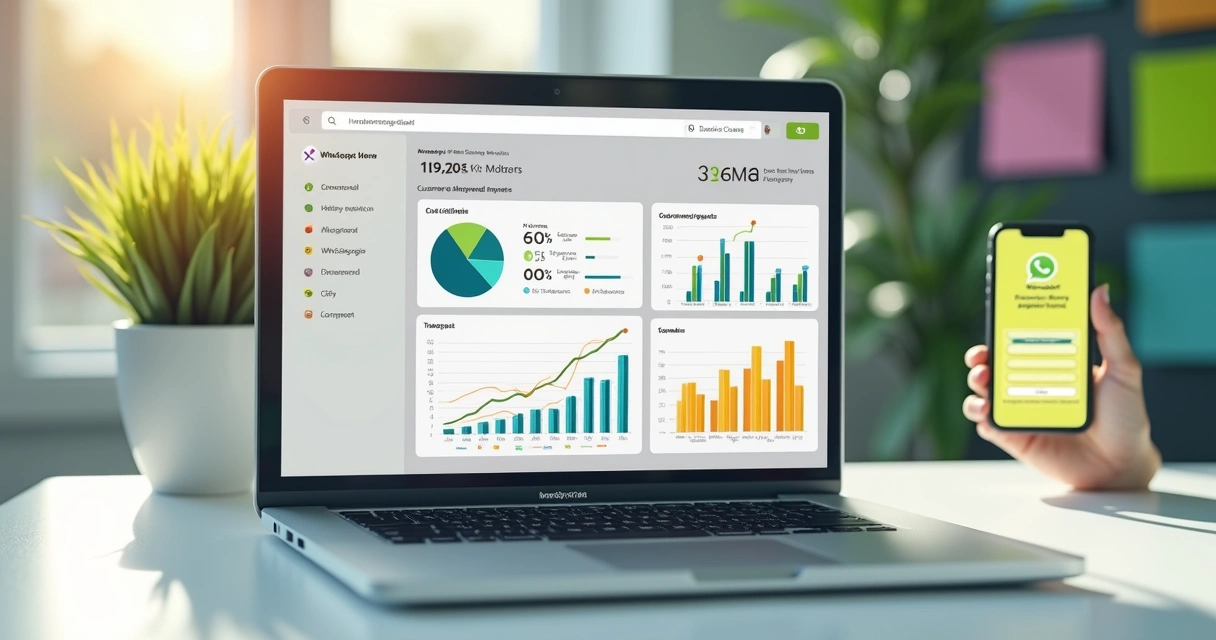 Relatório digital com gráficos de feedback de clientes 