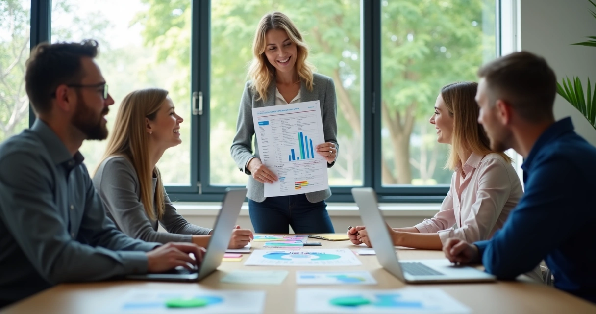 Relatório de feedbacks de clientes na mesa do escritório