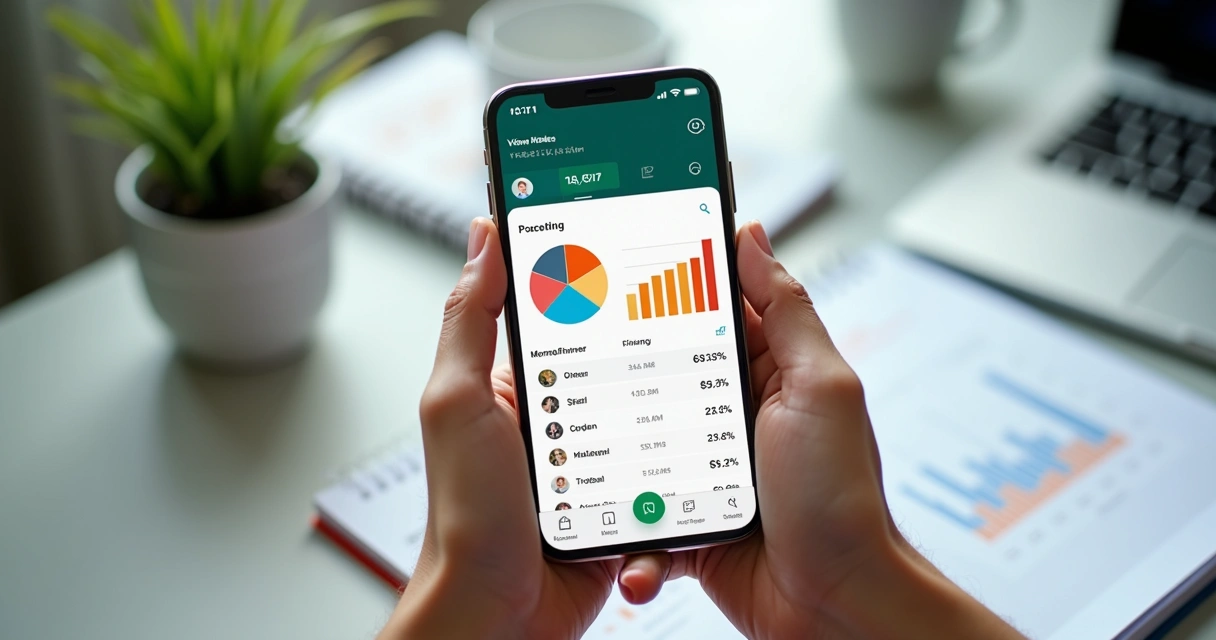 Resumo visual mensal de finanças no WhatsApp 