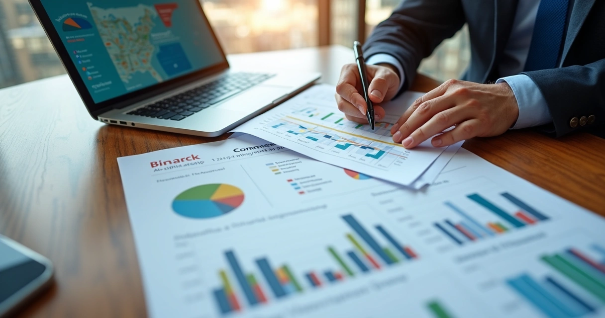 Relatórios financeiros e gráficos de locação 