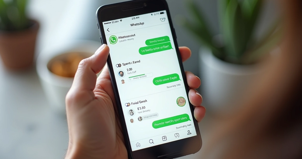 Relatório financeiro em conversa no WhatsApp