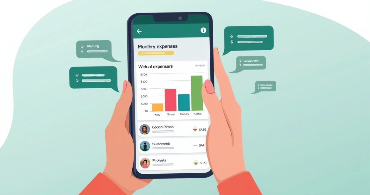 Relatório financeiro visual de gastos mensais enviado por chat 