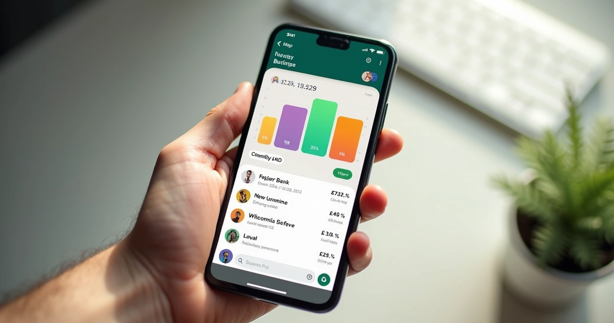 Relatório financeiro com gráficos simples enviado via WhatsApp
