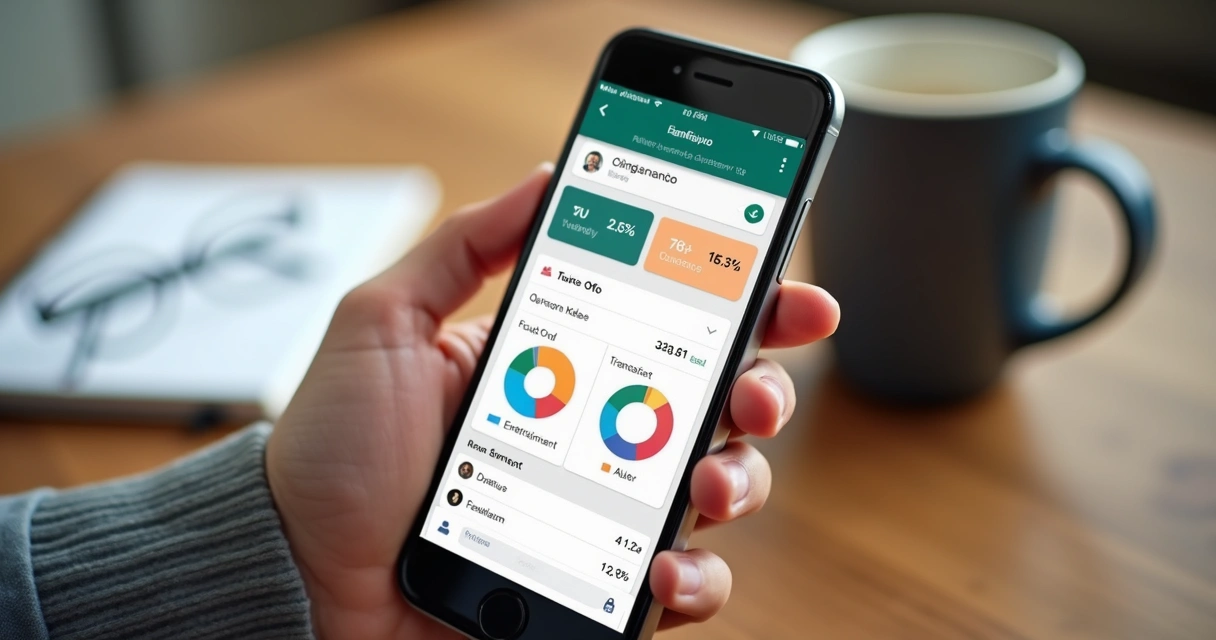 Celular mostra relatório financeiro visual no WhatsApp 