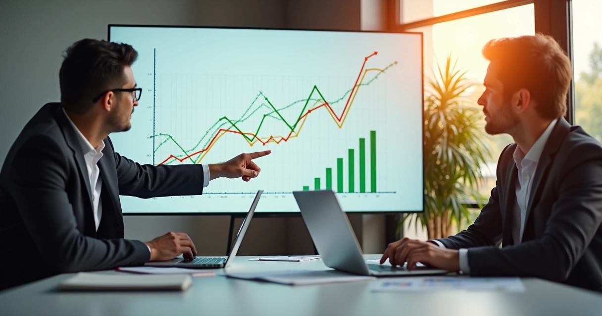 Gráfico de fluxo de caixa empresarial exibindo entradas e saídas de dinheiro 