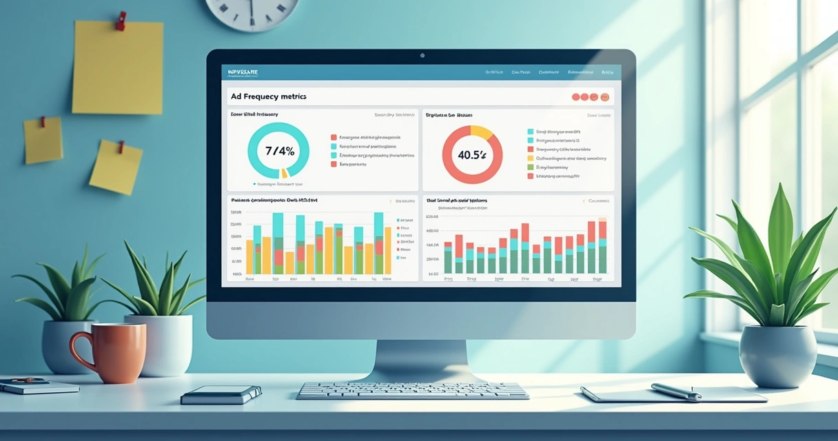 Dashboard de frequência de anúncios em campanhas online