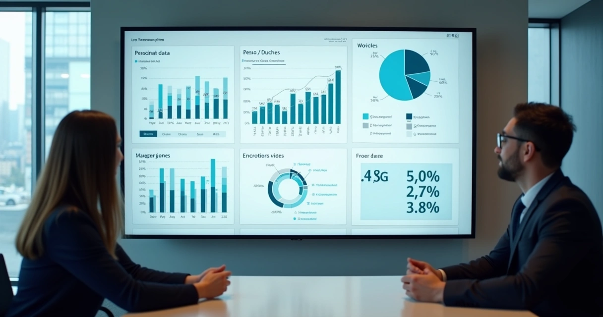 Dashboard gerencial com gráficos gerais e dados agregados