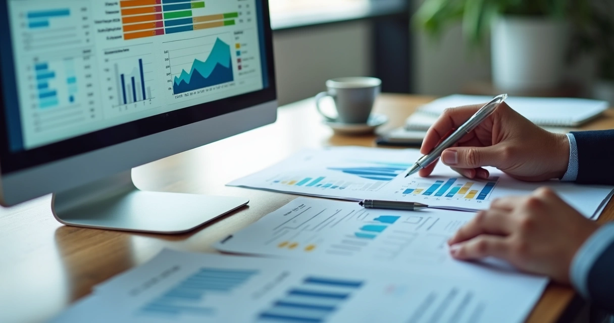 Relatório de gerenciamento de riscos psicossociais exibido em computador 