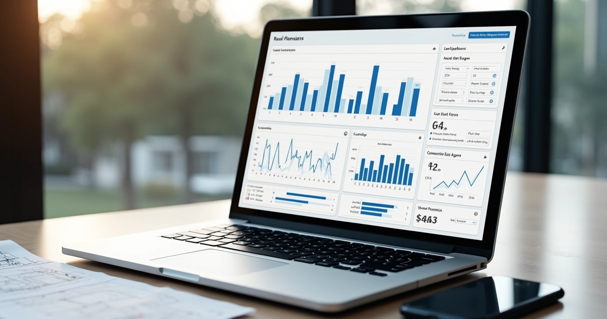 Relatório de IA no mercado imobiliário com gráficos e dashboard 