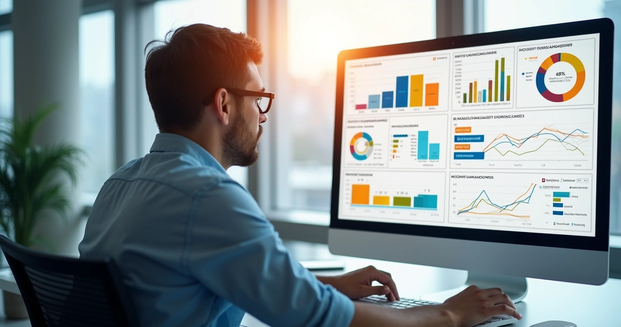 Relatório de indicadores de chamados de TI em tela de computador