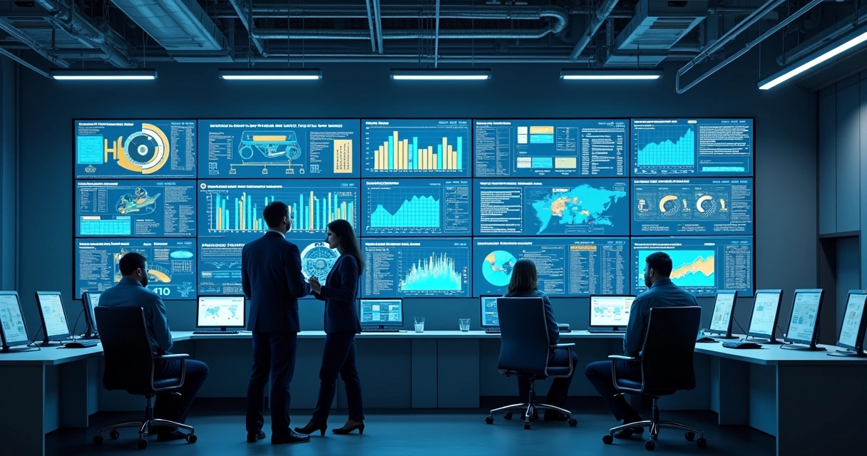 Painel digital com indicadores de manutenção em tela 