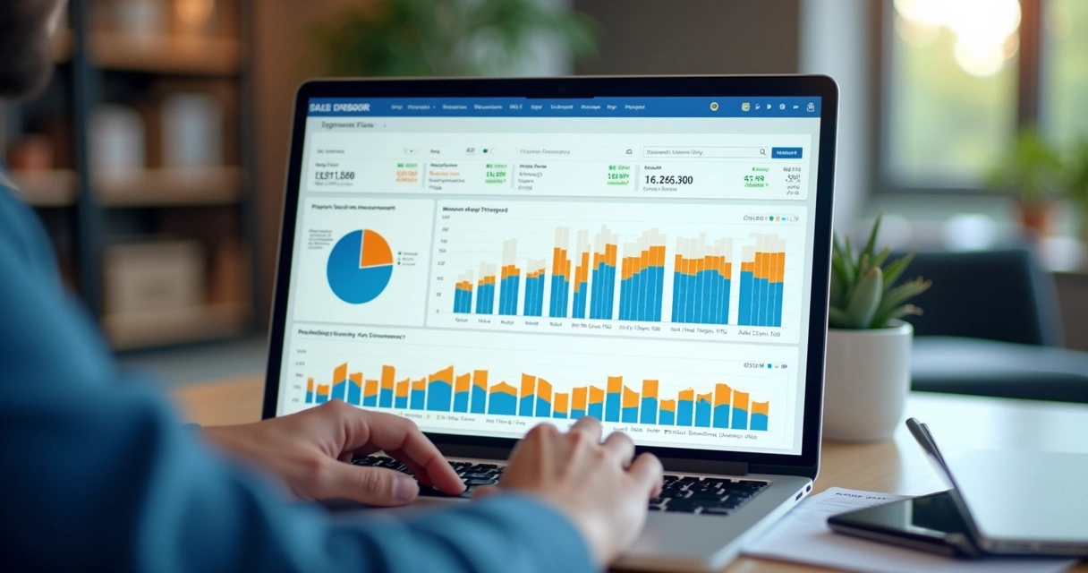 Dashboard de vendas online com gráficos dinâmicos 