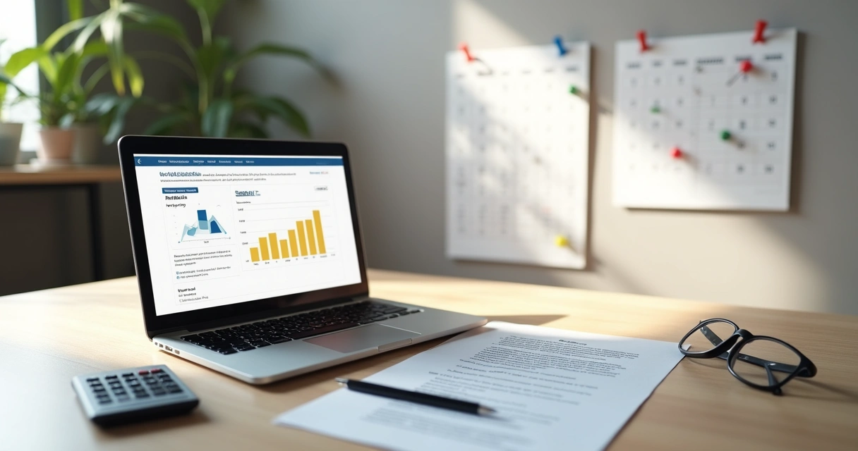 Relatório financeiro com calendário destacando cálculo de juros de atraso 