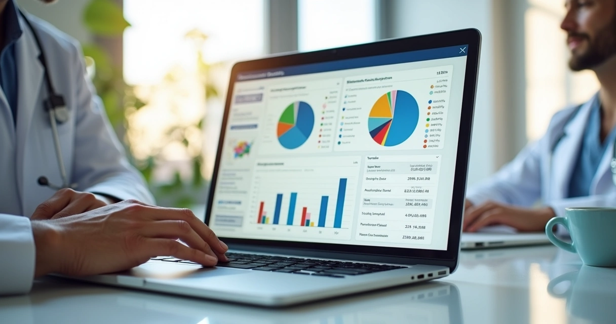 Gráfico de desempenho de KPIs de clínica odontológica 