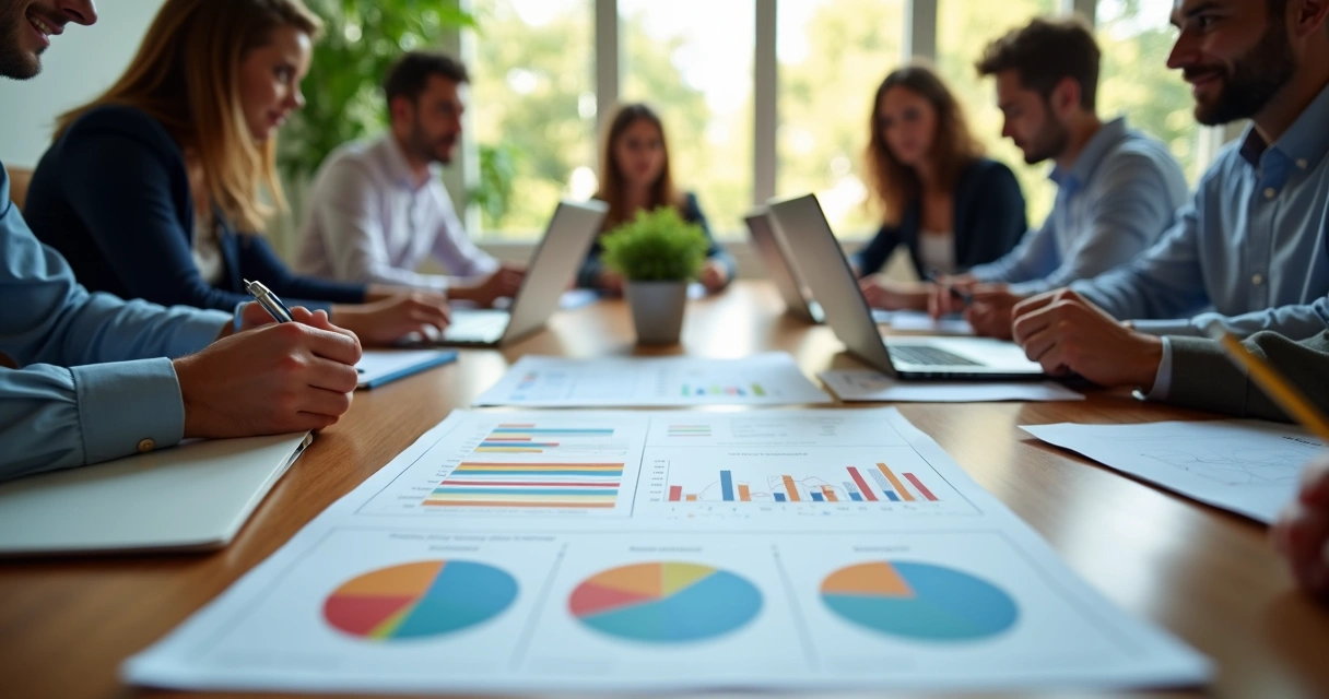 Relatório visual com indicadores de desempenho e comentários 