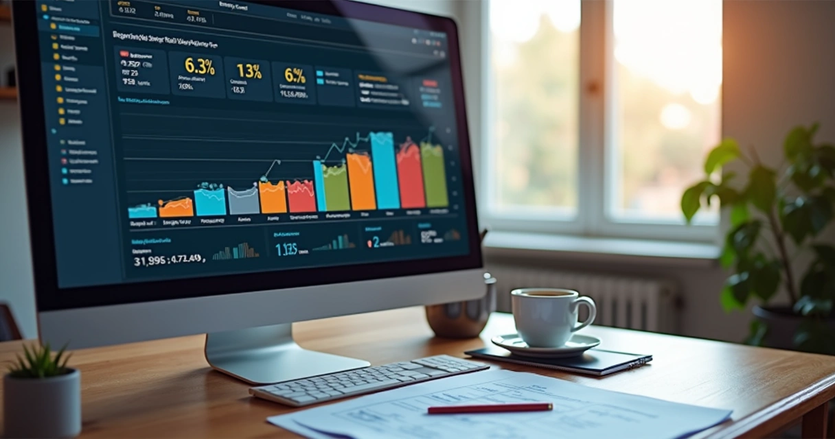 Gráfico colorido mostrando sete indicadores de crédito em destaque 