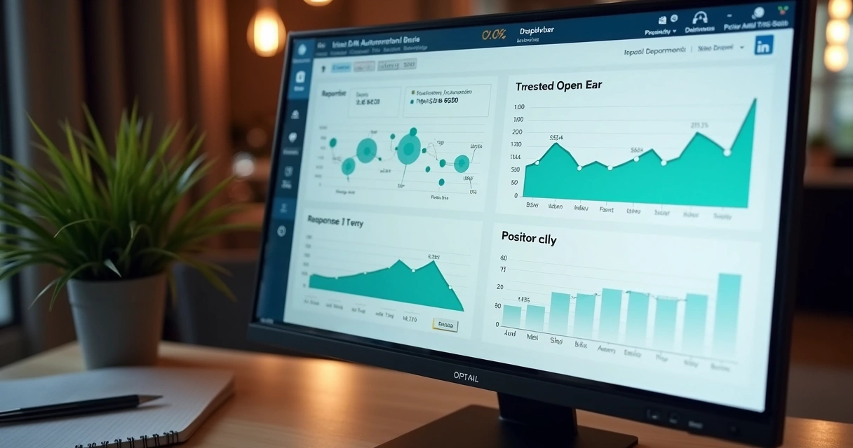 Relatório de resultados de campanhas de automação de mensagens no LinkedIn 