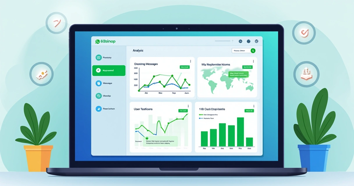 Relatório digital mostrando mensagens relevantes no WhatsApp 