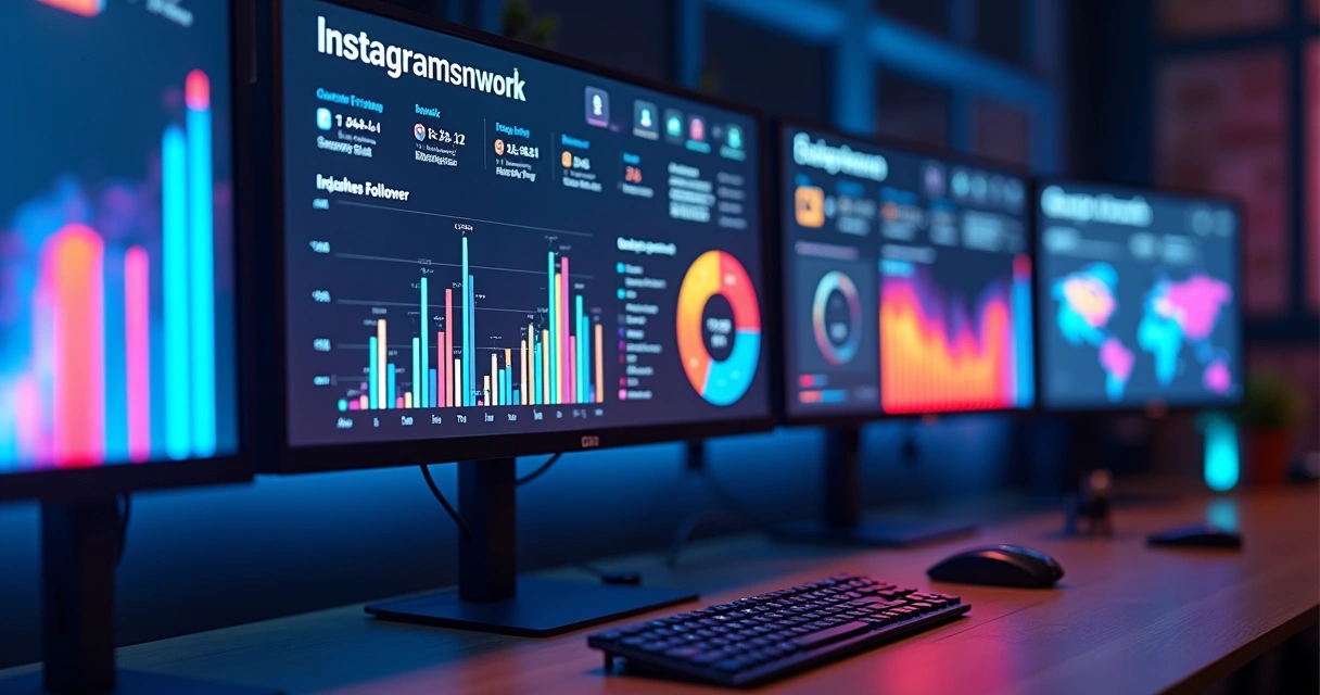 Gráfico ilustrando crescimento de seguidores e engajamento no Instagram 