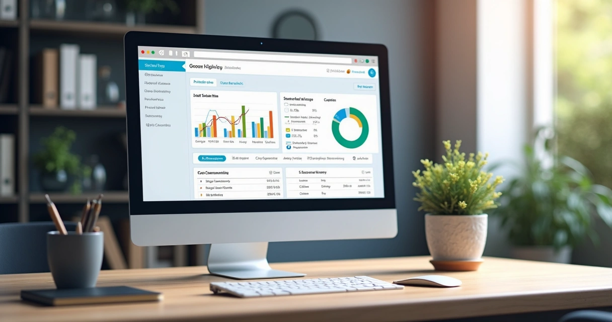 Dashboard de métricas de landing page para imobiliária 