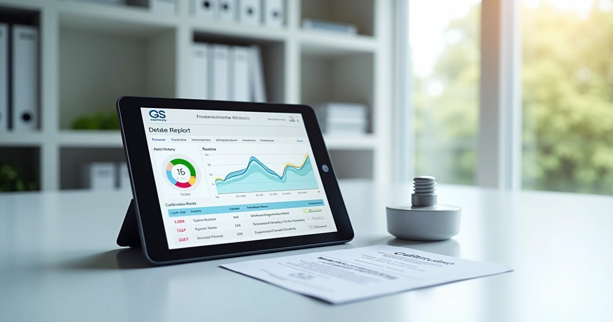 Relatório digital de monitoramento com gráficos de temperatura 