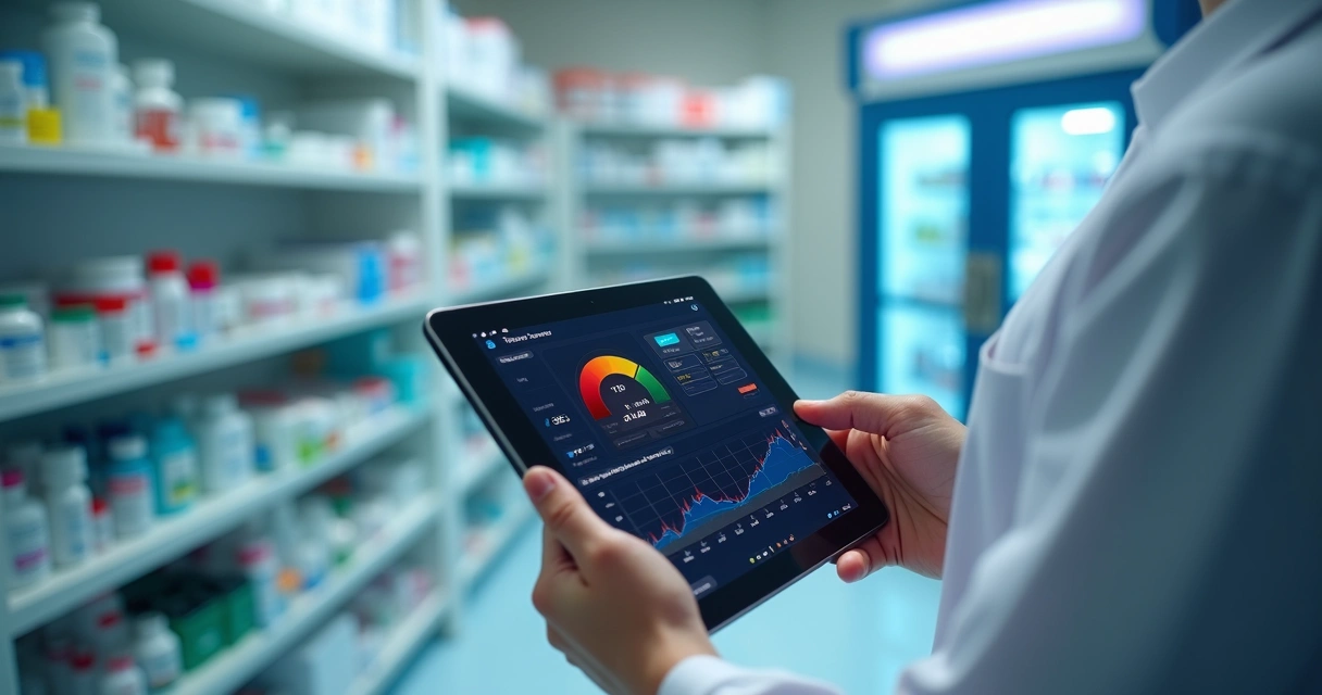 Tela de relatório de monitoramento em tablet