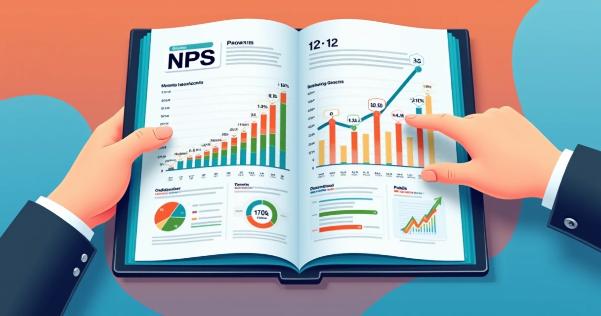 Relatório gráfico de NPS mostrando evolução de notas ao longo do tempo 