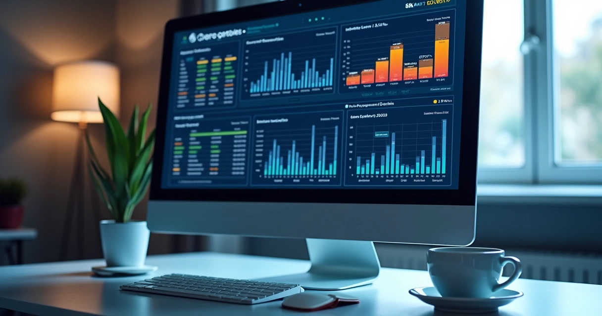 Tela de computador com relatório de pagamentos de clientes em plataforma de empréstimos 