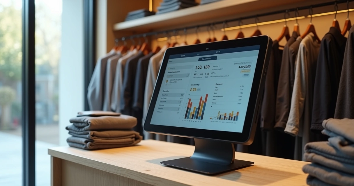 Relatório de vendas gerado em máquina smart em loja de roupas