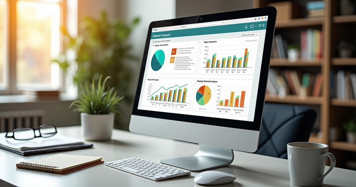 Relatório pedagógico digital na tela de computador 