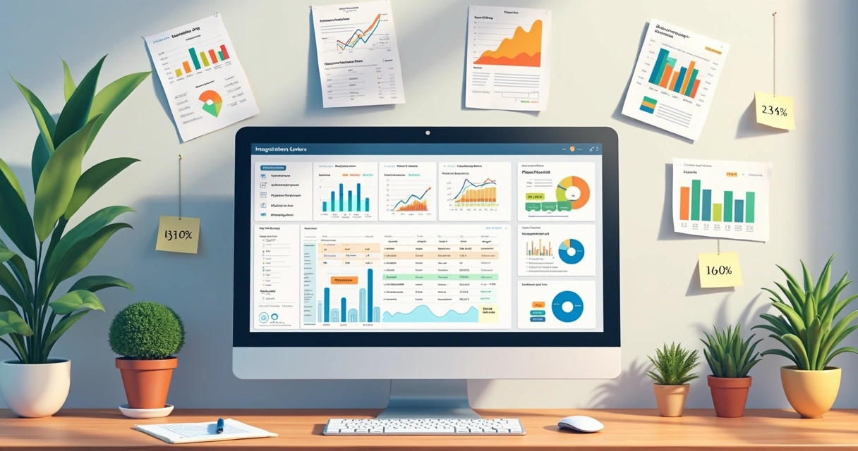 Relatório digital de pedidos integrados e gráfico de vendas 