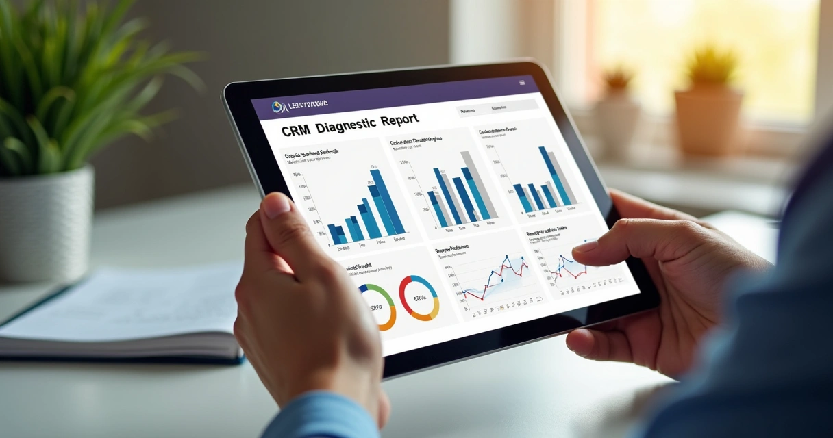 Example of a personalized CRM report with options and integrations