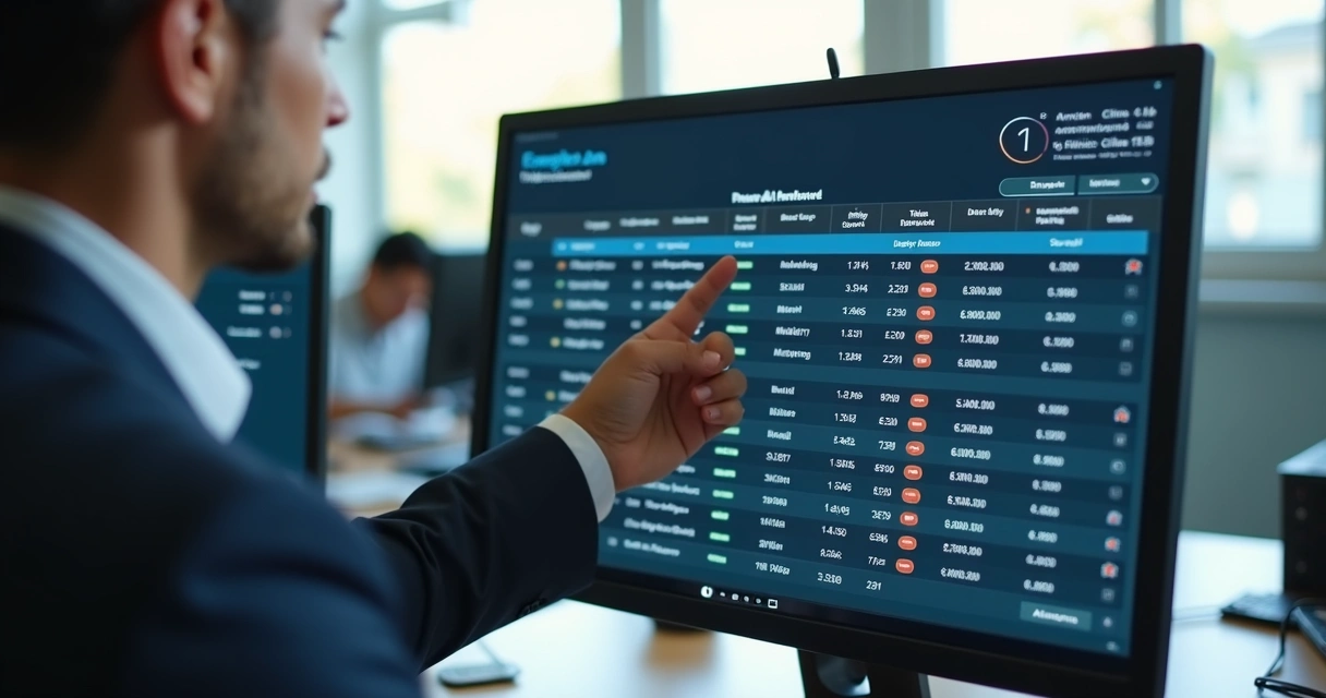 Tela de computador com relatório de ponto digital exibido