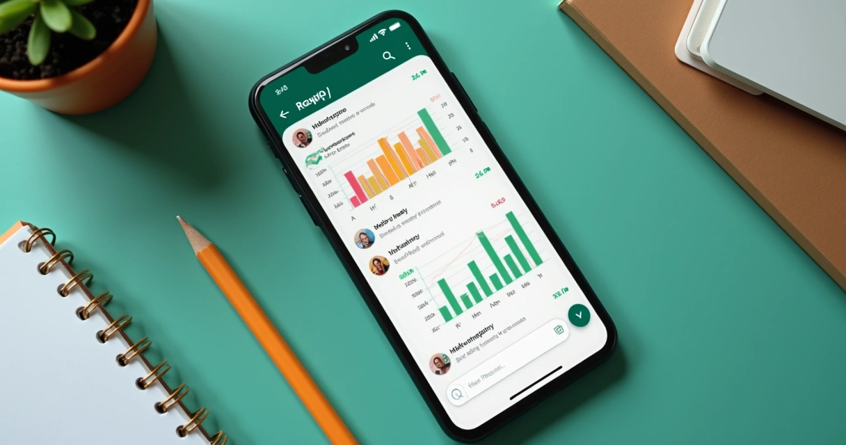 Imagem de chat mostrando relatório financeiro no WhatsApp 