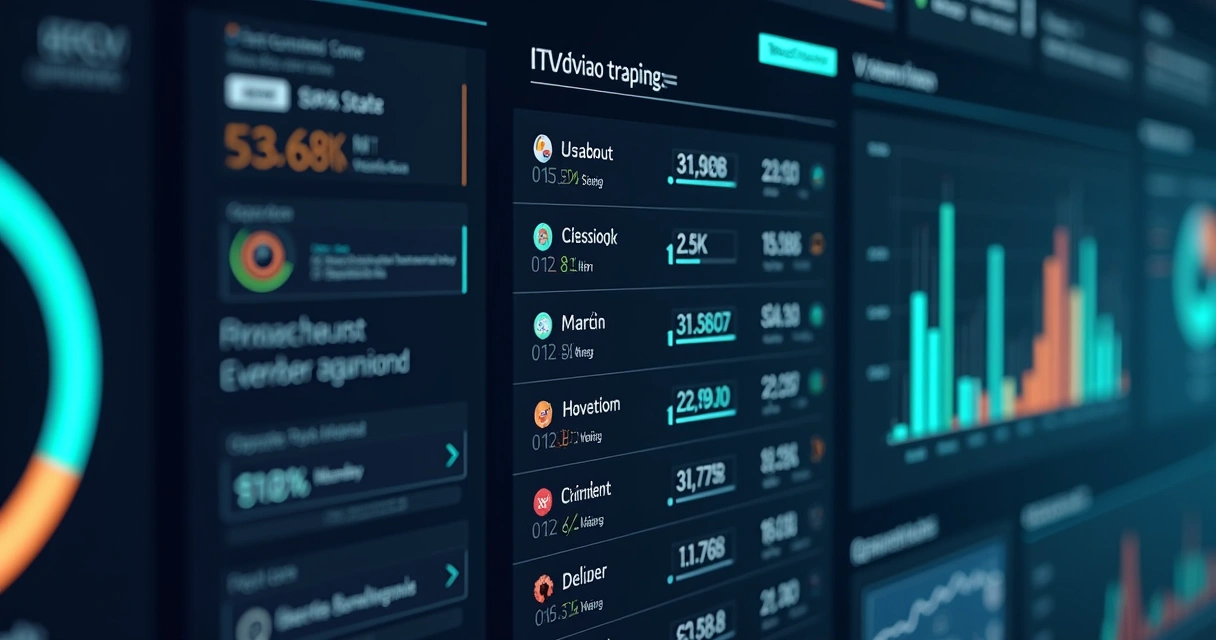 Relatório de CRM exibe métricas de conversão por produto em um painel digital 