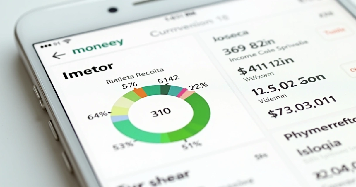 Gráfico de receitas por categoria no app moneey 