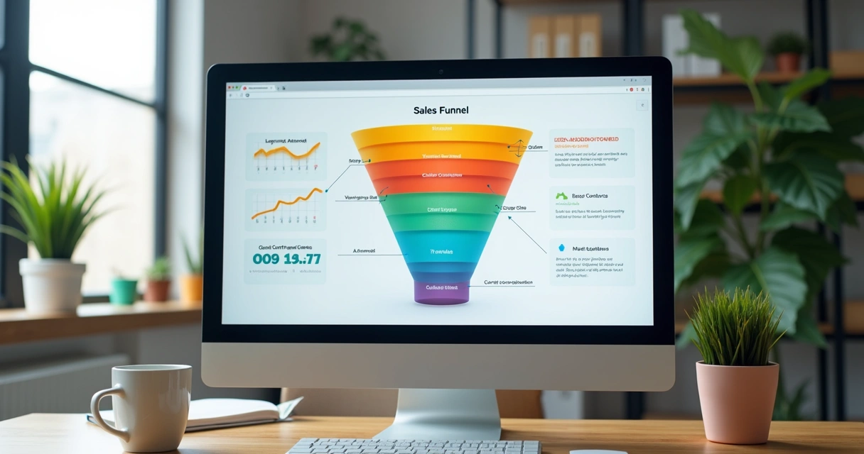 Dashboard digital mostrando funil de vendas em clínica odontológica 