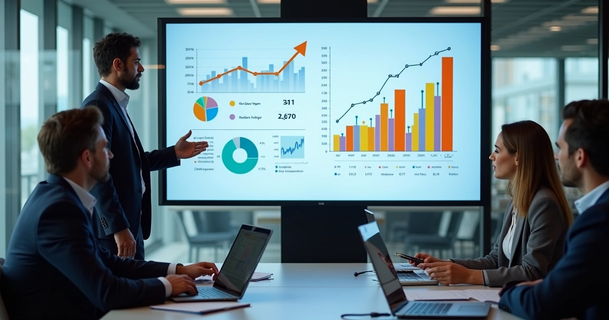 Relatório de resultados digitais apresentado em reunião 