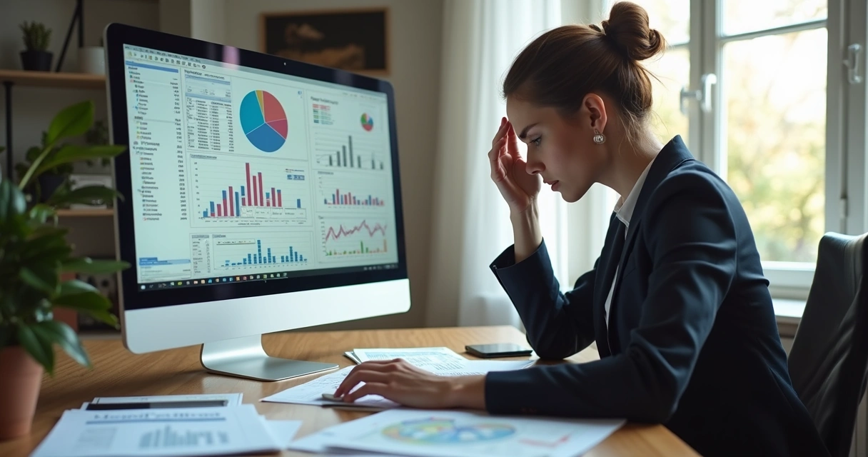 Pessoa preparando relatório de resultados de vendas na planilha 