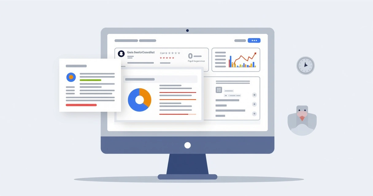 Painel do Google Search Console com relatórios de experiência de página 