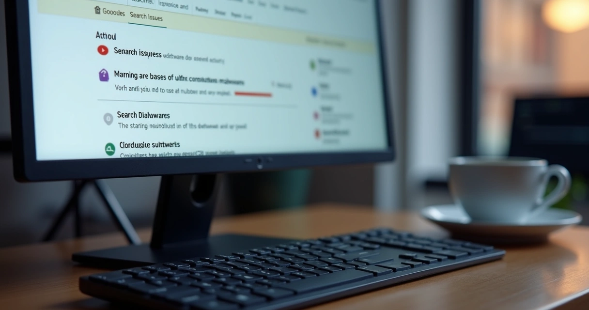 Tela do relatório de segurança no Google Search Console