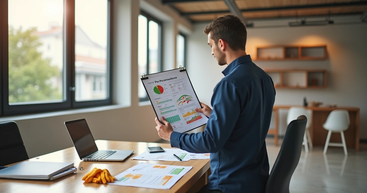 Relatório técnico com gráficos em ambiente limpando após descupinização 