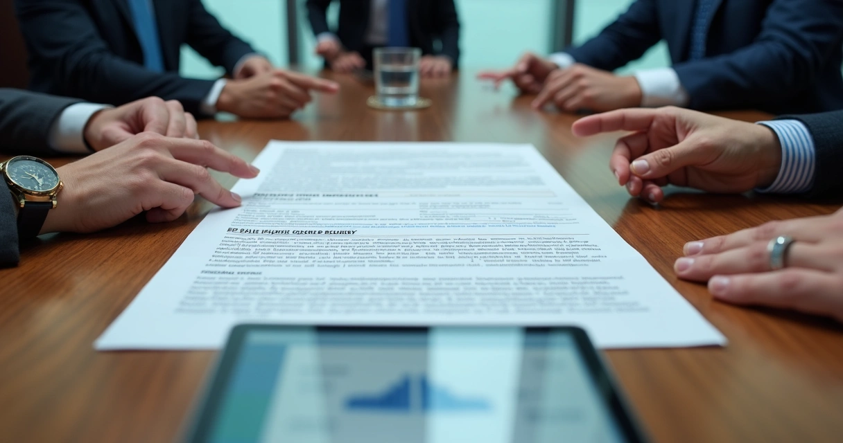 Relatório técnico de investigação defensiva corporativa sobre mesa de reunião 