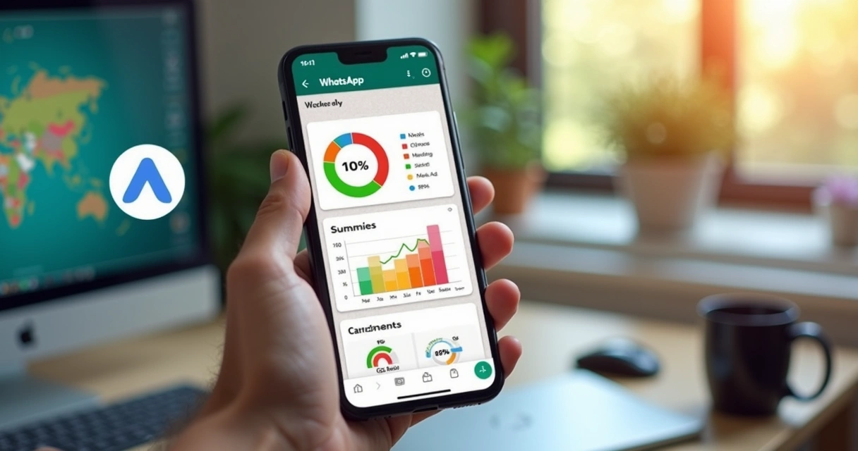 Relatório de tráfego pago apresentado visualmente no celular 