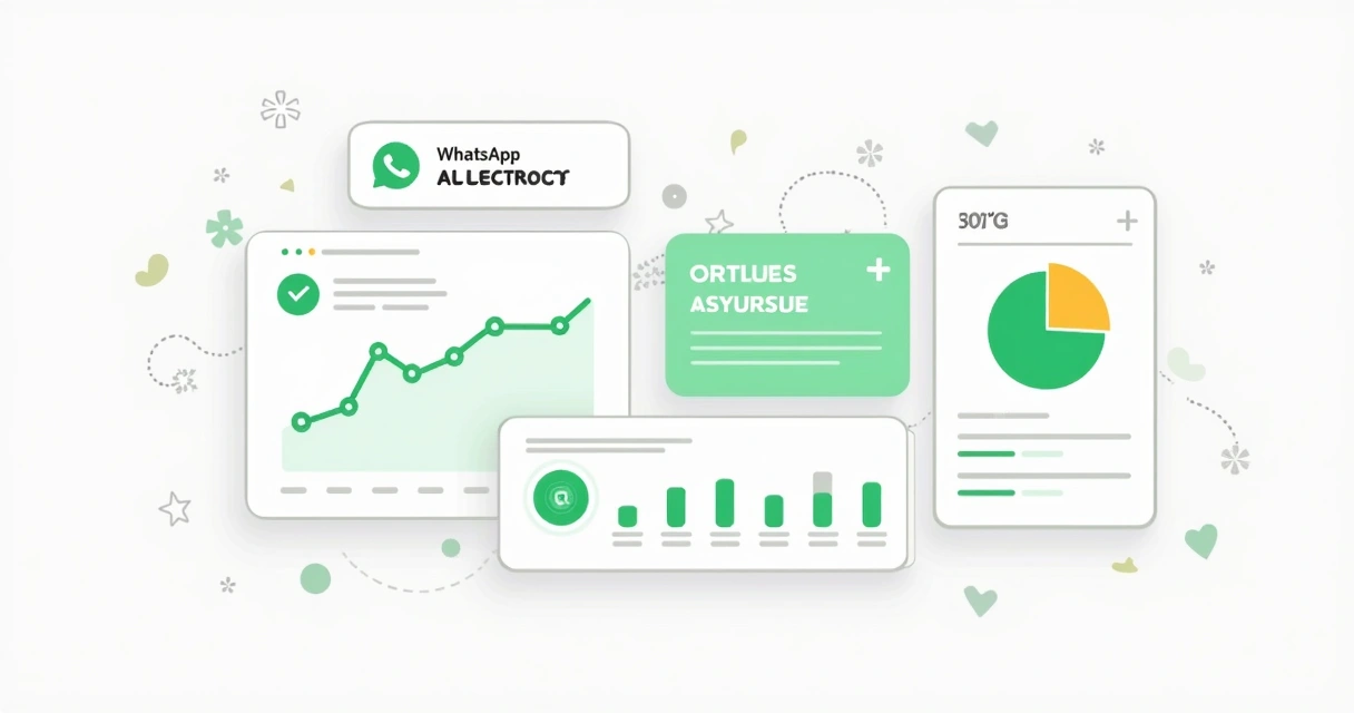 Painel com métricas de catálogo e WhatsApp 