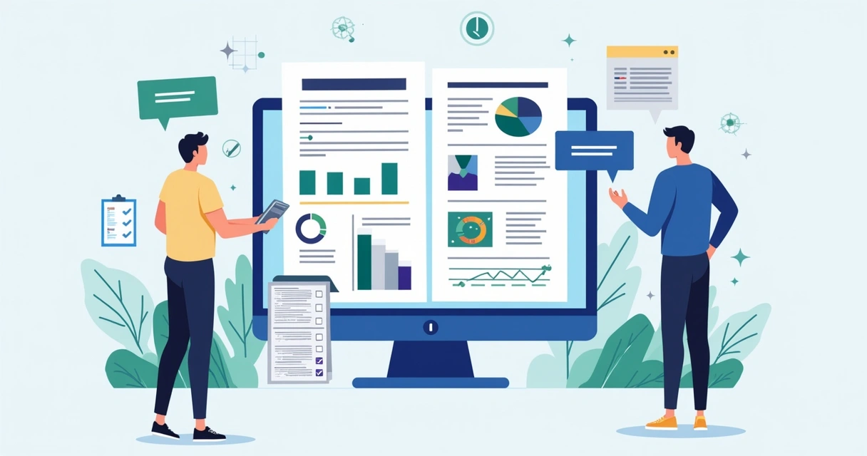 Relatório eleitoral visual organizado com gráficos e documentos 