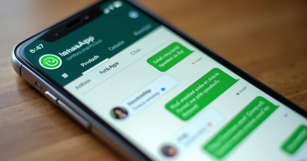 Relatório de feedbacks exibido no WhatsApp em um smartphone 
