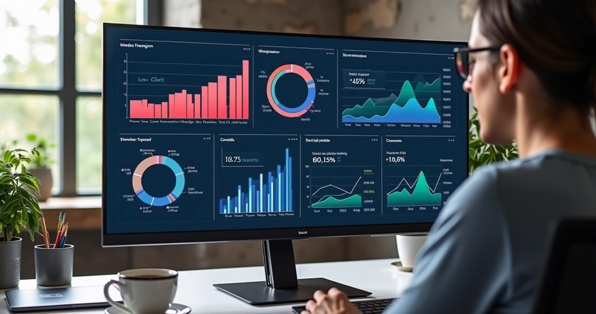 Dashboard de relatórios financeiros gerados por inteligência artificial 