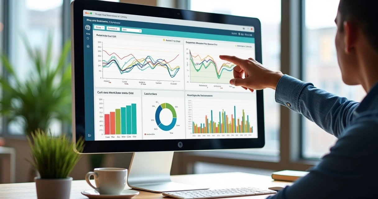 Relatório de desempenho financeiro do restaurante em tela de computador 